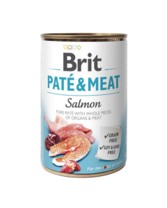 BRIT PATE  MEAT SALMON 400GM