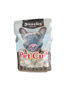 pet cup snak galletas Hueso marron 400gm