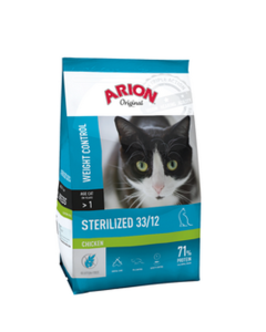 PIENSO ARION ORIGINAL STERILIZED 33/12 CHICKEN 2 KG