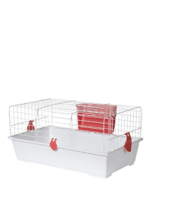 JAULA PARA CONEJOS ENANOS MOD. 933 (58,5*29*36,5)  roja