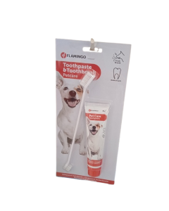 PASTA DENTAL Y CEPILLO PETCARE PARA PERROS flamingo